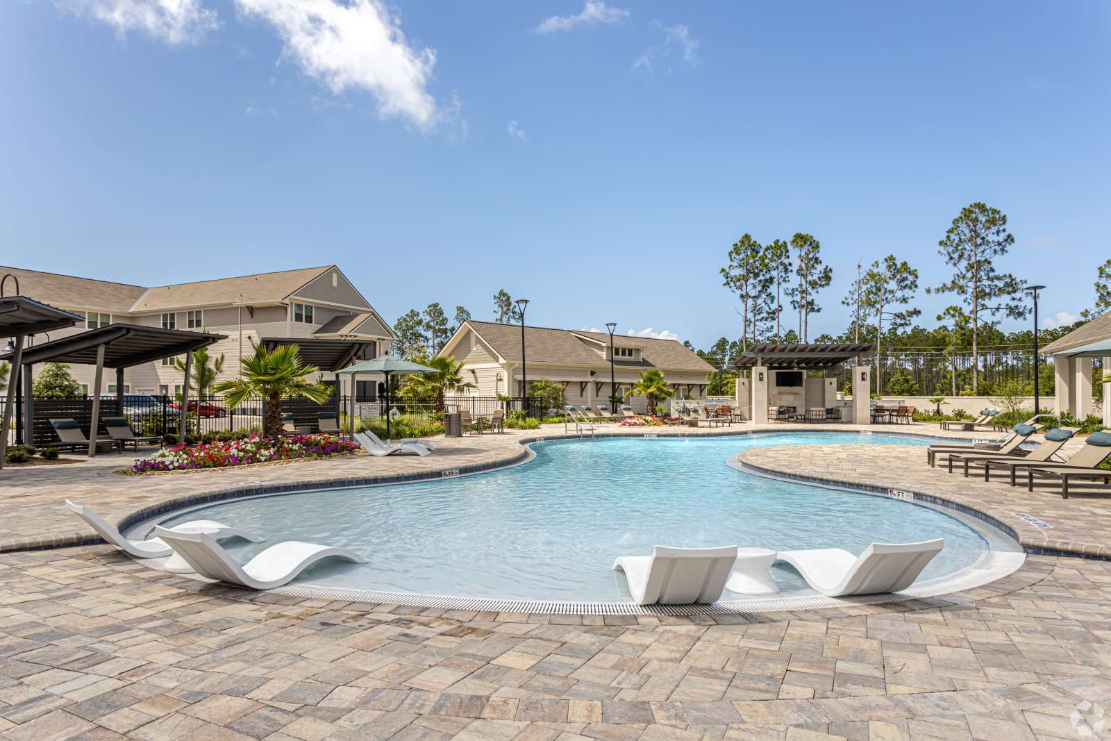 The zero-entry saltwater pool at Watersound Origins Crossings